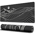 Miniatyrbillede 1 af 7: Stor Gaming Mousepad med Syet Kant, Minimalistisk Bjerg Desk Mat, Udvidet Mousepad med Anti-Slip Bund