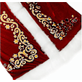 Miniatyrbild 3 av 3: Plus Size Deluxe Sammet Juldräkt Cosplay Par Santa Claus Kläder Festkläder Juluniform Kostym För Män Kvinnor Red  Man XL