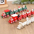 Miniatyrbilde 5 av 5: Jule-togpynt i tre God Jul Dekorasjon til hjemmet 2023 Julegaver til barn Noel Natal Navidad Nyttår 2024 Style9