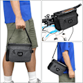 Miniatyrbillede 7 af 8: Cykelstyrbag, Vandafvisende Cykelrammepose, Stor Kapacitet Cykelstyrpose med Telefonholder, Forreste Toprør Opbevaringspose