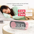 Miniatyrbilde 4 av 4: Trådløs Bluetooth-høyttaler HD speilklokke, intelligent subwoofer-brett, mini stereo, hvit