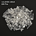 Miniatyrbild 3 av 5: 2x3x4mm x LED-lampa, 200st Rektangulära Starka Lysdioder för Elektroniska Komponentindikatorer, Vit