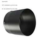 Miniatyrbild 3 av 3: ET-74B Vändbart Motljusskydd för Canon RF 100-400mm F5.6-8 & EF 70-300mm f/4-5.6 Objektiv för Canon R RP Ra R5 R6 R3