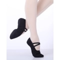 Miniatyrbild 4 av 7: Balett Dansskor Split Sole Flat Gymnastik Dansskor Black 11.5 UK child