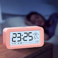 Miniatyrbild 2 av 5: Digital Elektronisk Klocka LED-Display Elektronisk Klocka Stereo Digital Display Snooze Väckarklocka 12/24H Byt Nedräkningstid NUO0430 Pink