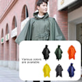 Miniatyrbillede 2 af 5: Regnkappe 3 i 1 Regnponcho Vandtæt Poncho Voksen, Genanvendelig Regnponcho Voksen Vandtæt Poncho grey