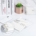 Miniatyrbild 6 av 7: Ringpärm i klar mjuk PVC med 6 hål, vattentät pärm för lösblad med transparent linjal, påfyllningsbar pärm A6