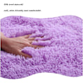 Miniatyrbild 2 av 6: Mjuka Mikrofiber Badmattor Set med 3 delar, Badmatta + Konturmatta + Toalettlockskydd, Halksäkra Badmattor med PVC-prickar Flanellbakstycke Black