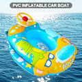 Miniatyrbild 3 av 5: Baby Uppblåsbar Pool Float, Baby Badring Baby Badring Säker Säte Badring med Ratt Pool Säte Båt