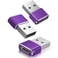 Pikkukuva 1 / 4: 3 kpl USB C -sovitin, Type C naaras - USB A uros latauskaapelisovitin Apple Watch Ultra iWatch Series 8 7 9, iPhone 11 13 14 16 Plus Max Pro -laitteille