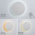Miniatyrbillede 5 af 5: LED væglampe indendørs med touch-kontakt 3 farvetemperaturer justerbar væglampe moderne soveværelse læselampe sengelampe trappeopgang korridor White