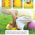 Miniatyrbild 2 av 5: Tyst Basketboll, PVC-skumboll för inomhusträning Obehandlad Högdensitetsboll 2023 NY Yellow 18cm