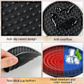 Miniatyrbillede 3 af 6: 8 stk Sorte Underkopper, Tyk Design (0,5 cm) Runde Kopper Underkopssæt af 8, Silikon Underkopper til Drikkevarer, Kaffe Pads Øl Barmåtte Black（spikes）