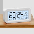 Miniatyrbild 3 av 5: Digital Elektronisk Klocka LED-Display Elektronisk Klocka Stereo Digital Display Snooze Väckarklocka 12/24H Byt Nedräkningstid NUO0430 White