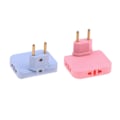 Miniatyrbilde 4 av 8: Justerbar 3 i 1 EU-forlengelseskontakt Elektrisk adapter 180 grader Hvit