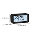 Miniatyrbild 3 av 5: Digital Elektronisk Klocka LED-Display Elektronisk Klocka Stereo Digital Display Snooze Väckarklocka 12/24H Byt Nedräkningstid NUO0430 Black
