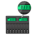 Miniatyrbild 6 av 8: Batteriladdare med LCD-display, intelligent för laddning av AA/AAA NiCd NiMh-batterier, laddare för aa aaa