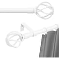 Vit Gardinstång - 1 Styck - 16mm Matt Metall - Utdragbar 68-157cm - Vardagsrum, Sovrum, Kök - Fi