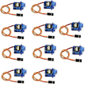Miniatyrbild 2 av 5: 10 st SG90 Mikro Servo Motor 9g För Rc Flygplan Robot Helikopter Flygplan Fjärrkontroll, Mikro Servo Flygplan Servo Helikopter Servo