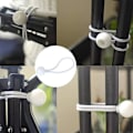 Miniatyrbillede 3 af 4: Bungee-snore, bungee-snore, 40 stk. presenningspændere til banner, presenning, pavillon, telt, gardiner, forlængelsessele, presenningstøtte (hvid-150mm)
