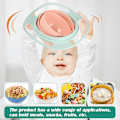 Miniatyrbild 1 av 6: Gyro Bowl Anti Spill Bowl Smooth 360 Grader Matservering, Skålsatser, Småbarnsskålar, Spillfri Matning Småbarn, 360 Rotation Gyroskopisk Skål
