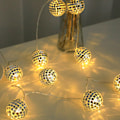 Miniatyrbild 1 av 8: LED Spegelboll Ljusslinga Disco Bar Party Julboll Högtidsljus Dekorativ Färg Warm White 1.5 M 10 led Battery