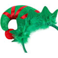 Miniatyrbild 5 av 7: 2 st jultomtehatt pannband spetsig hatt hårbåge med fjäder rosett söt julhatt hårband jul utklädningsfest hatt huvudbonad Green