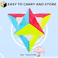 Pikkukuva 4 / 6: 3x3 3x3x3 Pyramidi Kuutio Sujuva Nopeus Pyraminx Taikakuutio 3D Puzzle Aivojumppa Sukka Täyte Lapsille ja Aikuiseen Stickerless