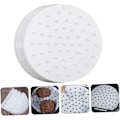 Miniatyrbillede 3 af 8: 200 stk. Airfryer Papir Airfryer Bagepapir Airfryer Tilbehør Runde Dim Sum Damperpapir Bagepapir 18x18cm