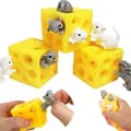 3-pakning Klem Ost Fidget Leker Gummi Simulert Ost Stress Angst Sensorisk