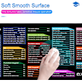 Miniatyrbilde 6 av 8: Stor Spillmusmatte, Lang XXL Musmatte, Kontor-Snarveismatte, Utvidet Datamusmatte/Skrivebordsmatte med Sydd Kant for Spillere, Kontor, Hjem Office Shortcuts A 800x300mm