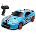 Miniatyrbild 1 av 5: RC Driftbil, 15 km/h Repskyddad Lättvikts Laddningsbar Lågfriktions Fjärrstyrd Bil Llight Blue