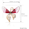 Miniatyrbilde 2 av 6: 3 stk. Brosjer emaljebrosje for menn kvinner retro rhinestone reversnål klær hatt dekorasjon Red