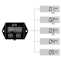 Miniatyrbillede 3 af 11: Motorcykel 2/4-takts motor omdrejningstæller timetæller måler LCD display vandtæt bil motor båd motorcykel digital omdrejningstæller