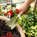 Miniatyrbilde 5 av 5: Skovl – Med pulverlakkert karbonstålhode – Mykt PVC/PE-grep – Håndskovelverktøy for hagearbeid, luking, omplanting og graving – T506A00