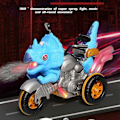Miniatyrbild 4 av 5: Dinosaur Motorcykel Pojkar Presenter Barn Leksak Fjärrkontroll Diy Kreativ Deformation Bil Leksaker Red A