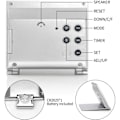 Miniatyrbild 3 av 5: Digital resealarmklocka - Fällbar kalendertemperatur LCD-klocka med snooze-läge - Stor sifferdisplay, batteridriven (silver, ingen bakgrundsbelysning)