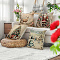 Miniatyrbild 3 av 5: 45 cm Jul Kuddfodral Jultomte Snögubbe Julgran Kuddfodral God Jul Dekor För Hemmet 2024 Noel Dekor A