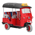 Miniatyrbillede 4 af 5: Træk Tilbage Thai Trehjulede Simulation Legering Tuk Tuk Bil Model Legetøj Børn Køretøj Legetøj Rød Red