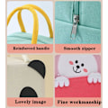 Miniatyrbilde 4 av 6: 4 stk Lunsjpose, Søt Tegneserie Isolerende Lunsjboks, Gjenbrukbar Lunsj Kjølepose, Vanntett Lunsjpose, Foldbar Lunsjpose Panda White