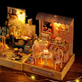 Miniatyrbild 8 av 11: DIY Dockhus Miniatyr med Möbler Trä Mini Hus Kits Rum Dekorationer Hantverk Present till Tonåringar Vuxna Kvinnor Män null - 3