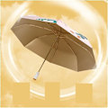 Miniatyrbillede 3 af 3: Kompakt Rejseparasol Kreativ Parasol Foldbar Solparasol Kvinders Solparasol Rejseparasol