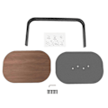 Miniatyrbillede 4 af 5: C-formet Sidebord Fritstående Sofabord Walnut Black