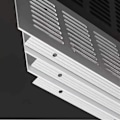 Miniatyrbillede 3 af 5: 2 stk. Luftventilgitterdæksel, 200 mm Sort Kvadratisk Aluminiumlegerings Sort Ventilationsdæksel til Skab Garderobe Ventilation Silver 200mm