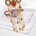 Miniatyrbilde 2 av 5: Elegant Bohemian Rose Retro Rhinestone Turkis Sølv Gull Langt Etnisk Kjede Halskjede For Kvinner B