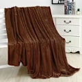 Miniatyrbilde 5 av 5: Polyester Myk Varm Ensfarget Teppe Sovepledd Gulvteppe for Hjem Soverom Sengetøy Rose Red 100*150cm.