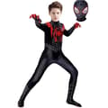 Miles Morales Barnkostym Spider-Man Cosplay Halloween Set 120cm