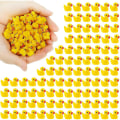 Miniatyrbillede 1 af 5: 100 stk. Mini gule ællinger Andunger Tiny Duckies Have Landskab Akvarium Dukkehus Potteplanter Dekoration