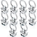 Miniatyrbillede 1 af 5: 10 stk. Enkelt Stud Beslag L-Spor 4.000 lb Kapacitet Med Rustfrit Stål Rund Ring Aluminium Holder