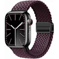 Miniatyrbild 1 av 6: Kompatibel med Apple Watch-rem - Elastisk magnetisk nylonrem för iWatch Series för män och kvinnor Cherry Red 38/40/41mm